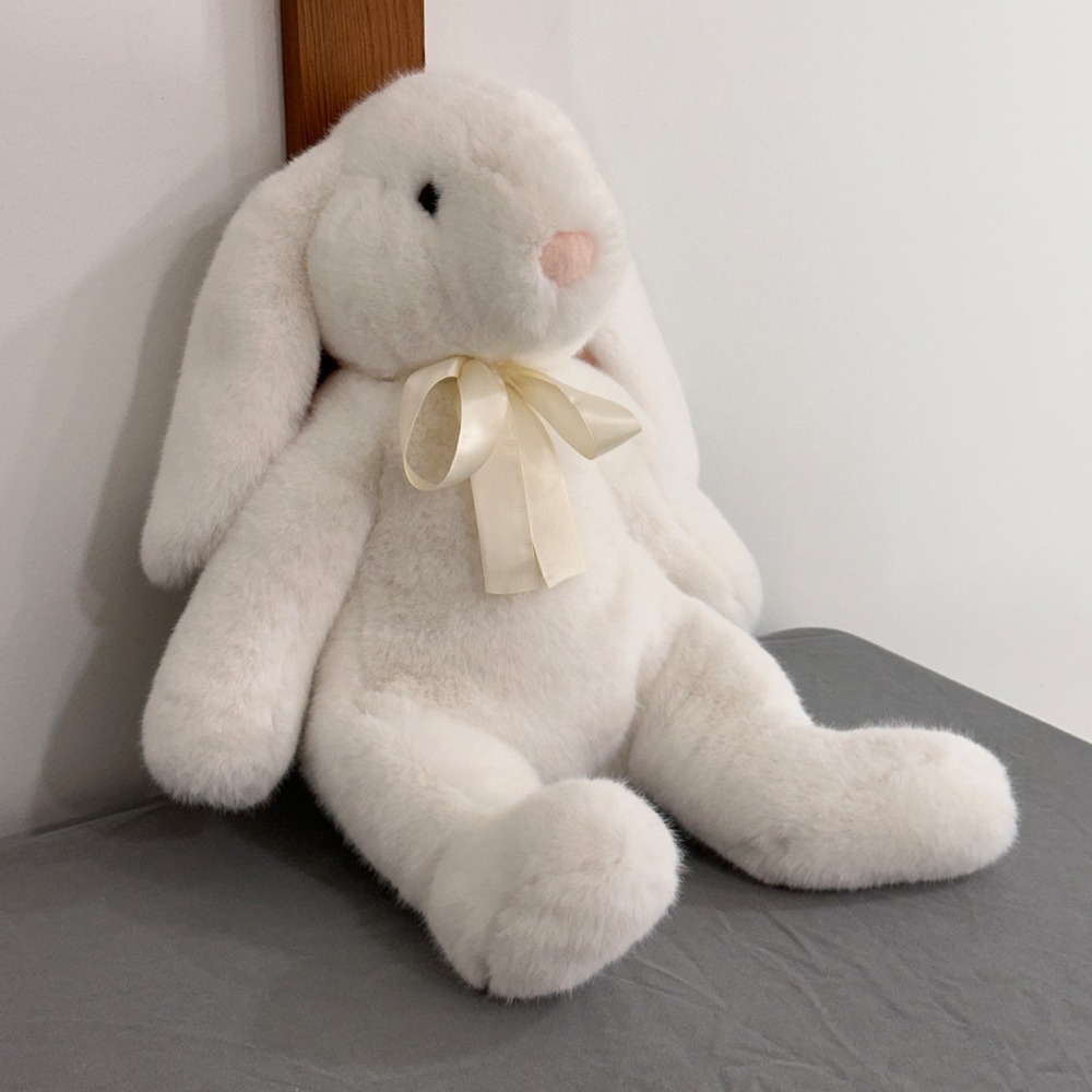 Douglas Cuddle Toys White Bunny Rabbit‎ Plush Bianca #15119 Sitting 12" Tall - Picture 2 of 7